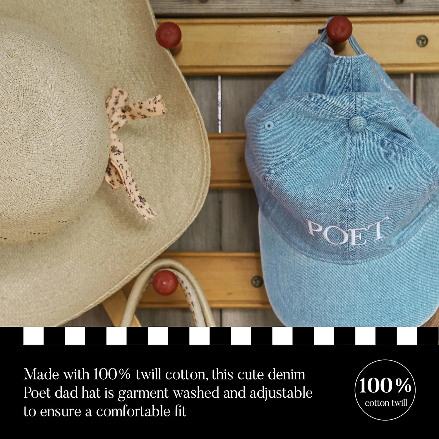 Atticus Poetry-Poet Coffee Dad Hat, Embroidered and Garment Washed, Cotton Twill Baseball Cap,