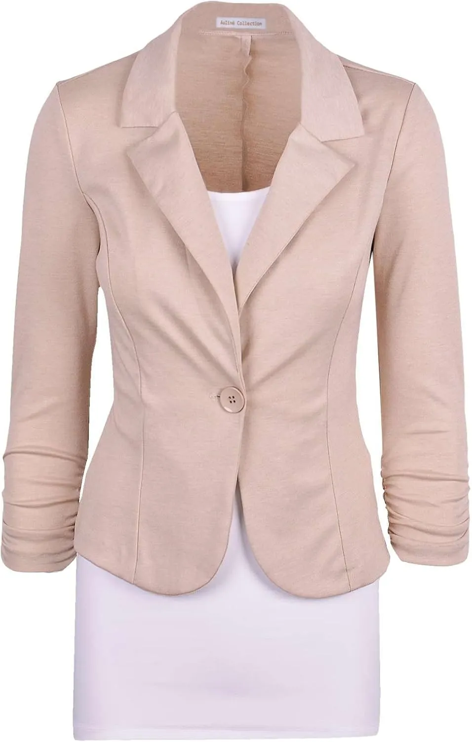 Auliné Collection Women's Casual Work Solid Color Knit Blazer