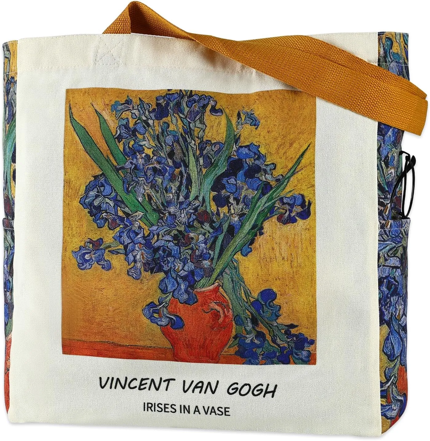 AUSVKAI Cute Canvas Tote Bag for Women, Reusable Designer Bags with Handles Pockets&Snaps for College Beach Everyday Grocery
