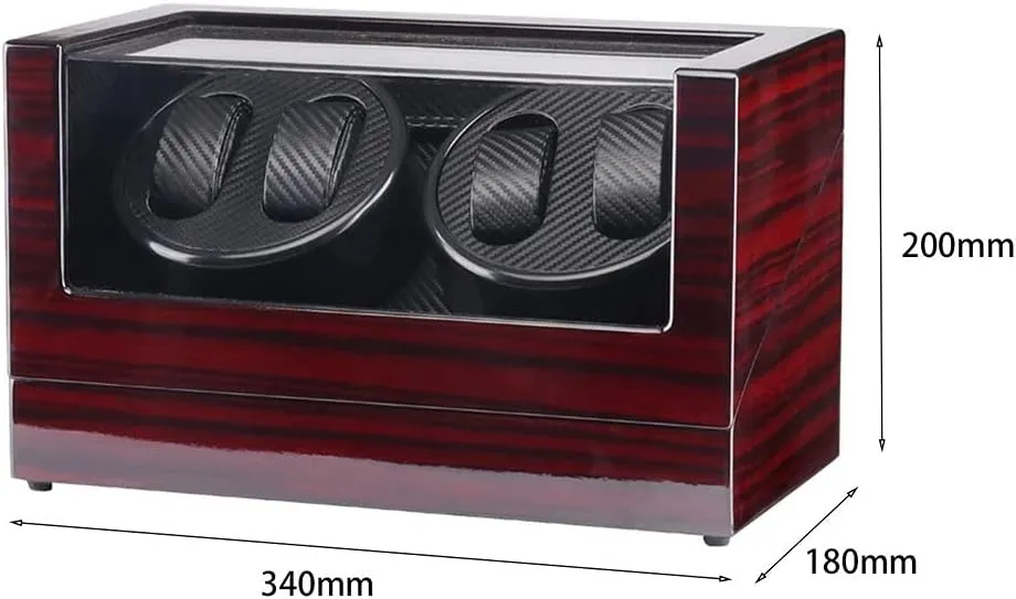 Auto Wooden Watch Winder Storage Box Winder Shaker Case Transparent Cover Wristwatch Box Single,Double Head Motor Present
