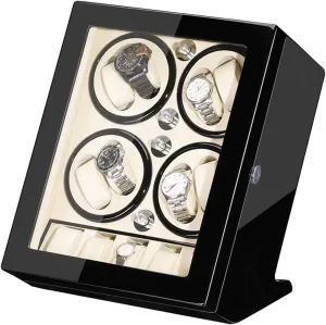 Automatic Watch Winder Box for 8 Watches   5 Storage Quiet Motor Wood Shell Piano Paint Exterior Large Capacity