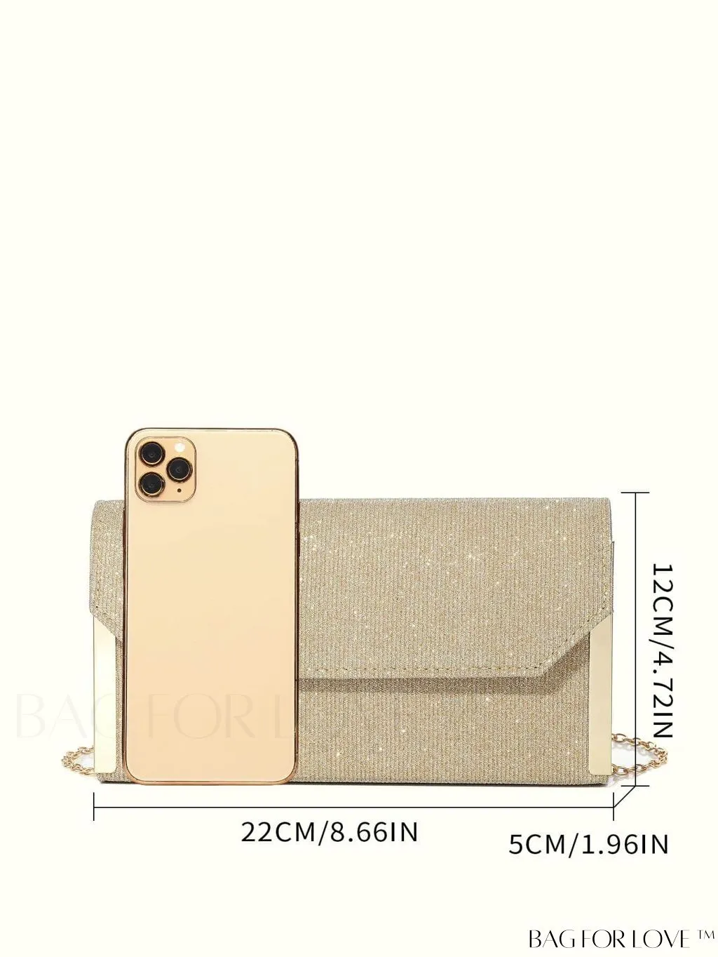 BagForLove - Chic and Compact Glitter Envelope Flap Bag