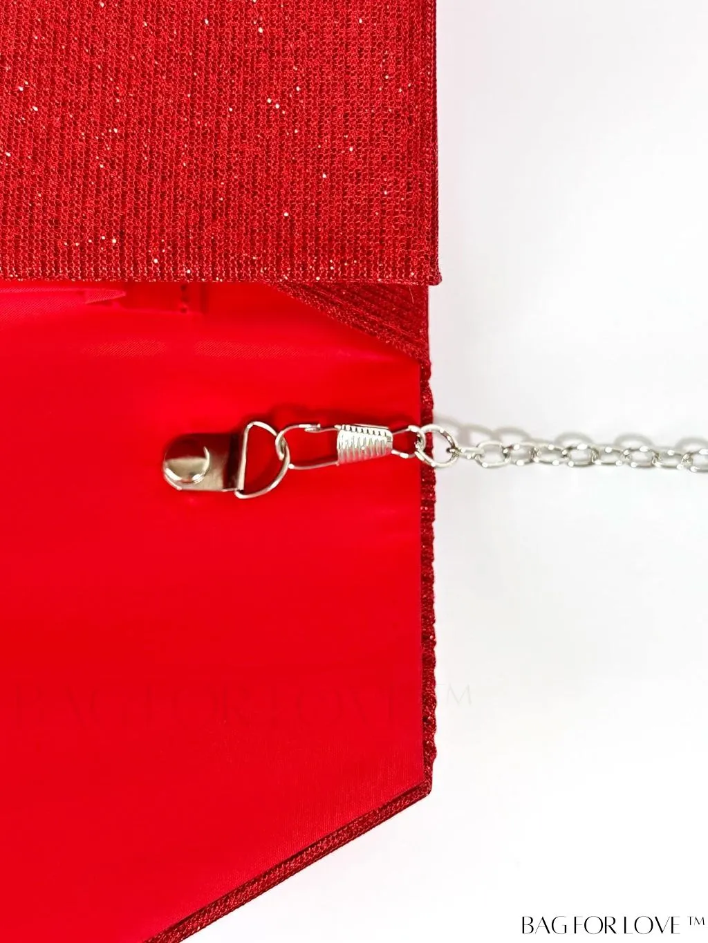 BagForLove - Compact Glitter Envelope Bag with Elegant Pleated Accent