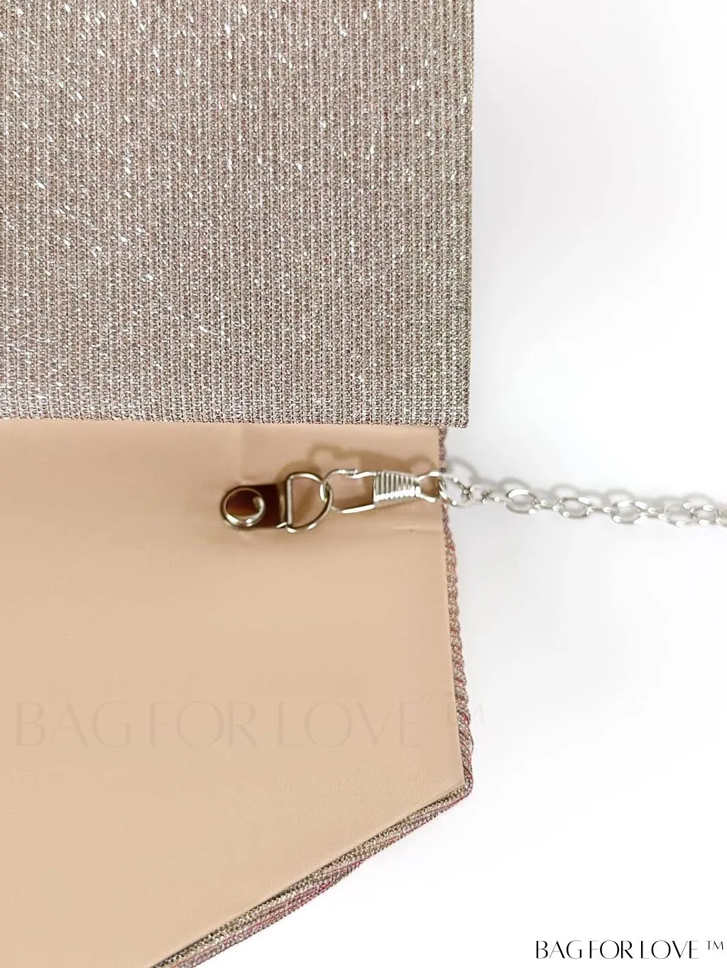 BagForLove - Compact Glitter Envelope Bag with Elegant Pleated Accent