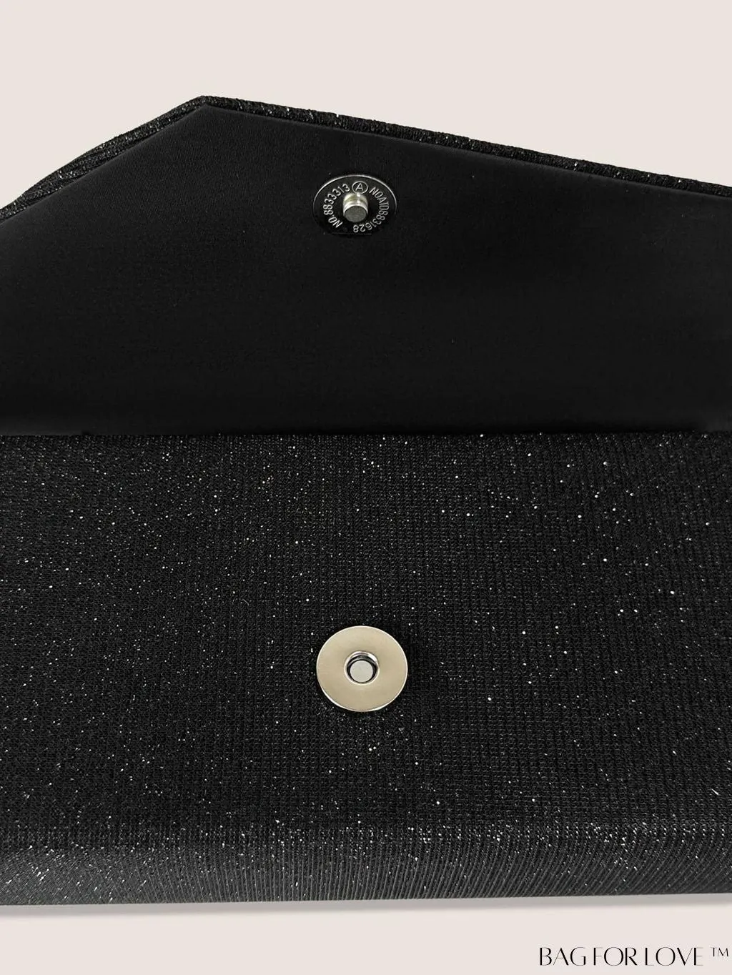 BagForLove - Compact Glitter Envelope Bag with Elegant Pleated Accent
