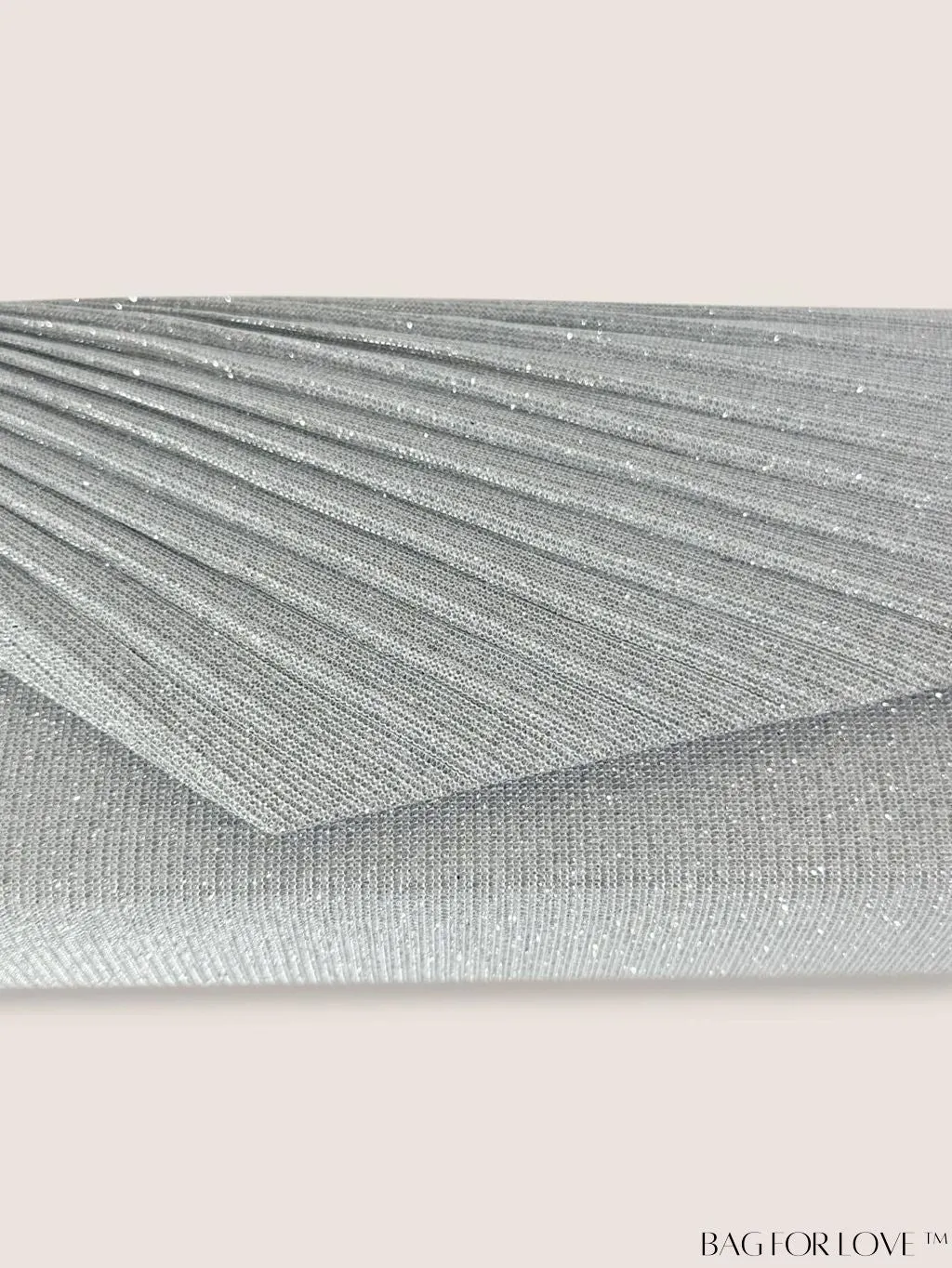 BagForLove - Compact Glitter Envelope Bag with Elegant Pleated Accent