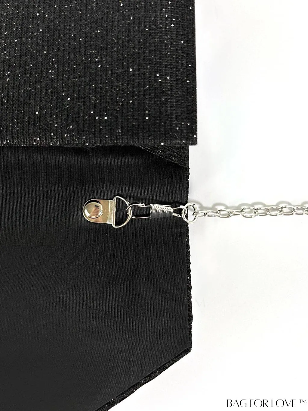 BagForLove - Compact Glitter Envelope Bag with Elegant Pleated Accent