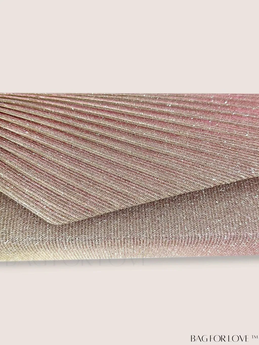 BagForLove - Compact Glitter Envelope Bag with Elegant Pleated Accent