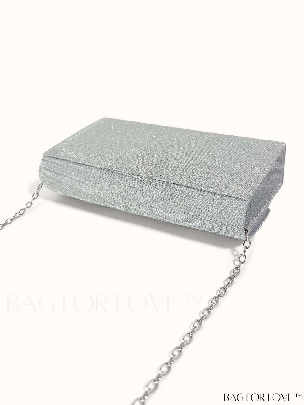 BagForLove - Compact Glitter Envelope Bag with Elegant Pleated Accent