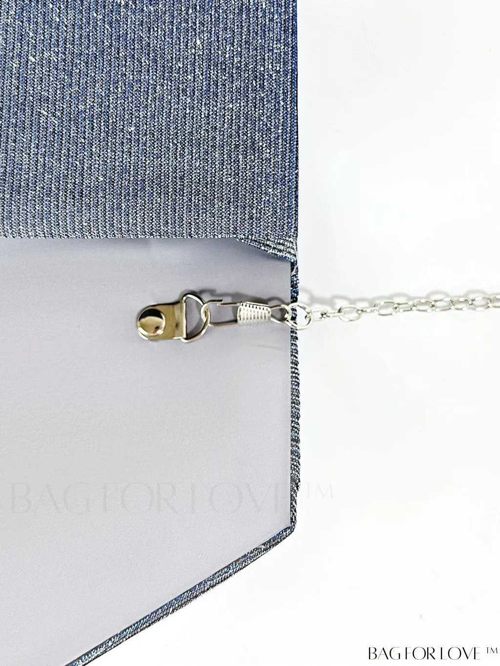 BagForLove - Compact Glitter Envelope Bag with Elegant Pleated Accent