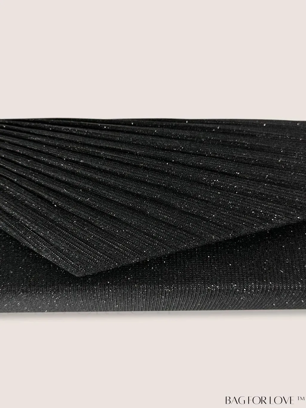 BagForLove - Compact Glitter Envelope Bag with Elegant Pleated Accent