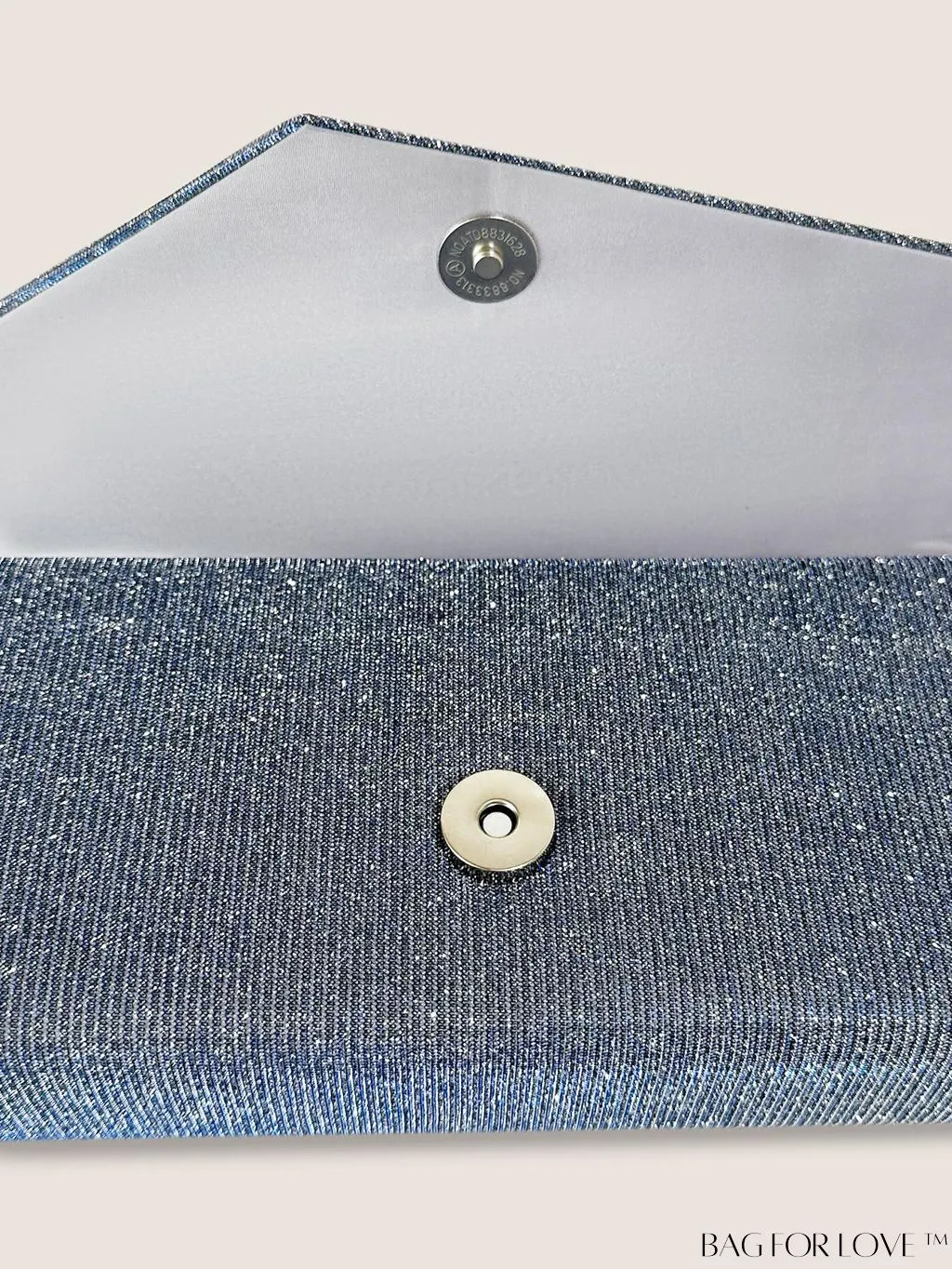 BagForLove - Compact Glitter Envelope Bag with Elegant Pleated Accent