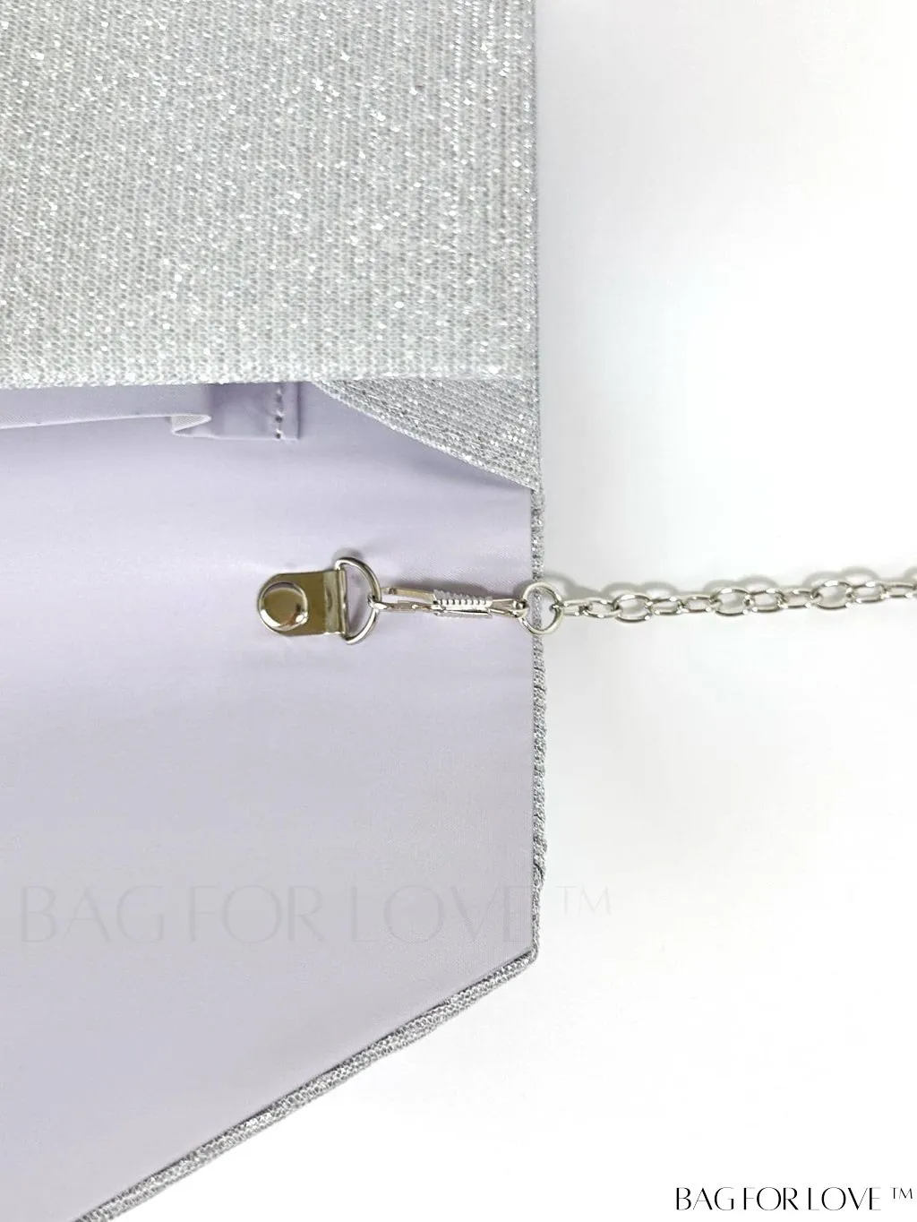 BagForLove - Compact Glitter Envelope Bag with Elegant Pleated Accent