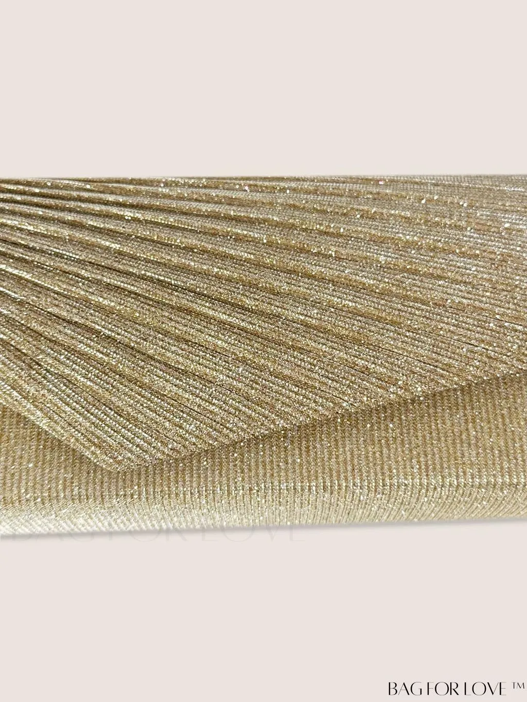 BagForLove - Compact Glitter Envelope Bag with Elegant Pleated Accent