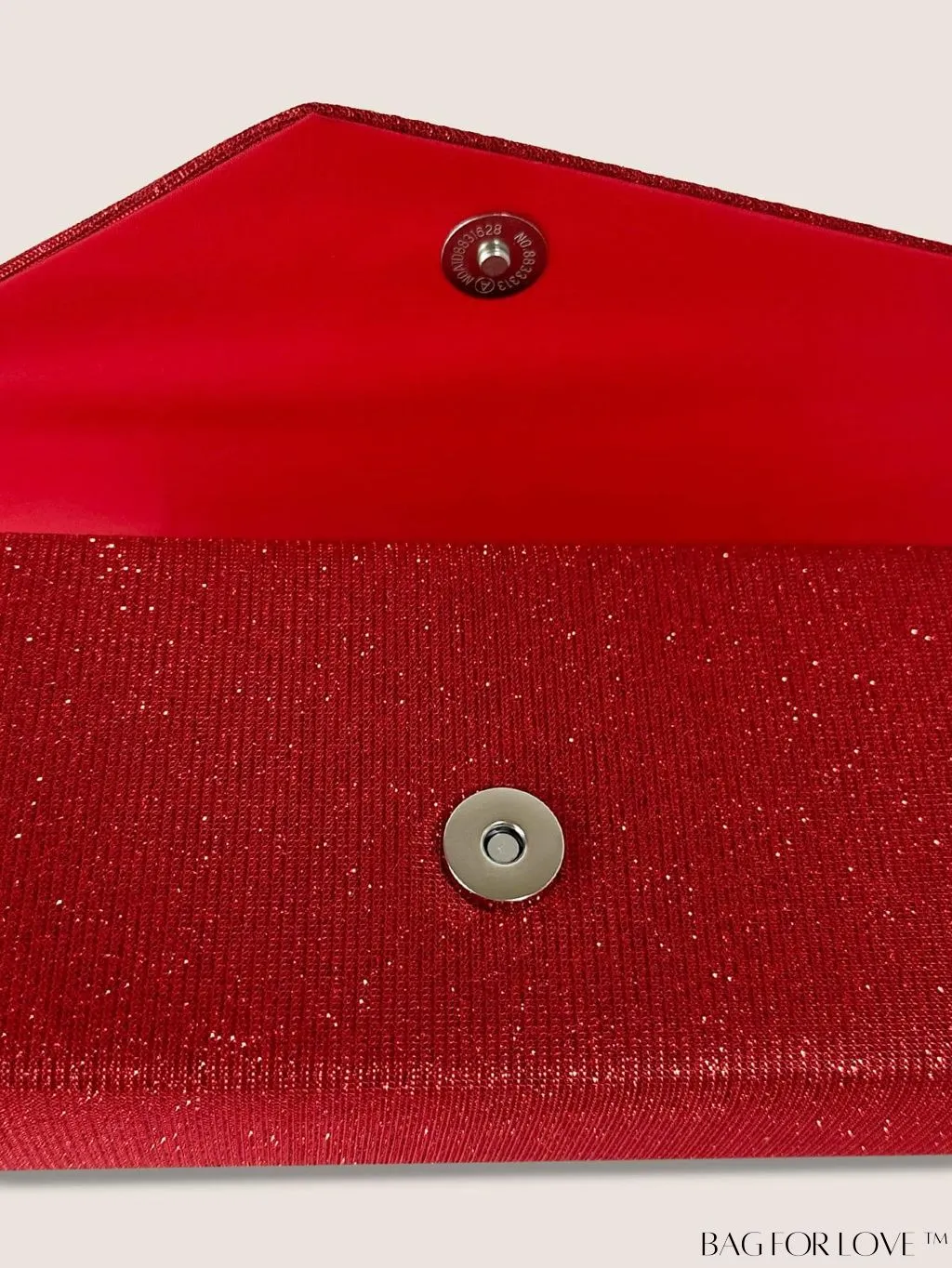 BagForLove - Compact Glitter Envelope Bag with Elegant Pleated Accent