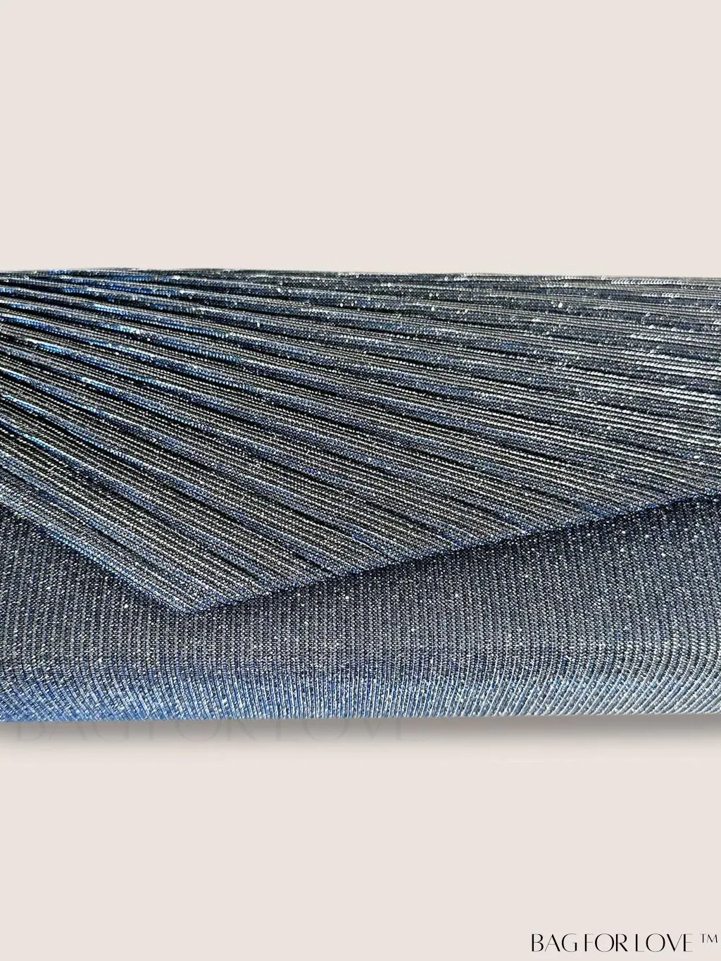 BagForLove - Compact Glitter Envelope Bag with Elegant Pleated Accent
