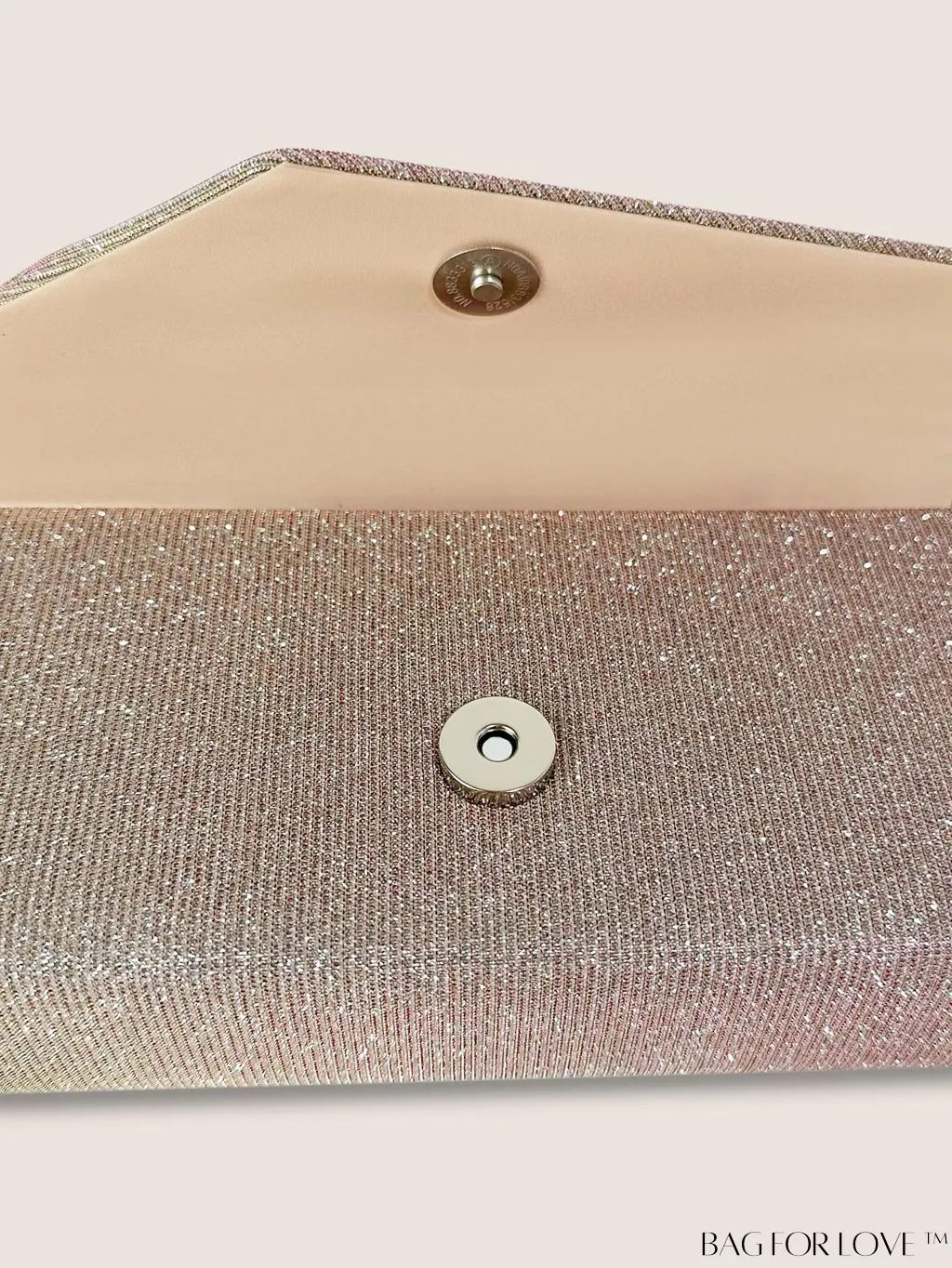 BagForLove - Compact Glitter Envelope Bag with Elegant Pleated Accent
