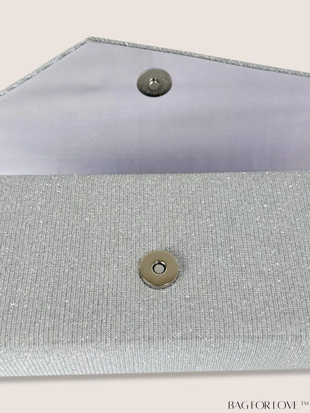 BagForLove - Compact Glitter Envelope Bag with Elegant Pleated Accent