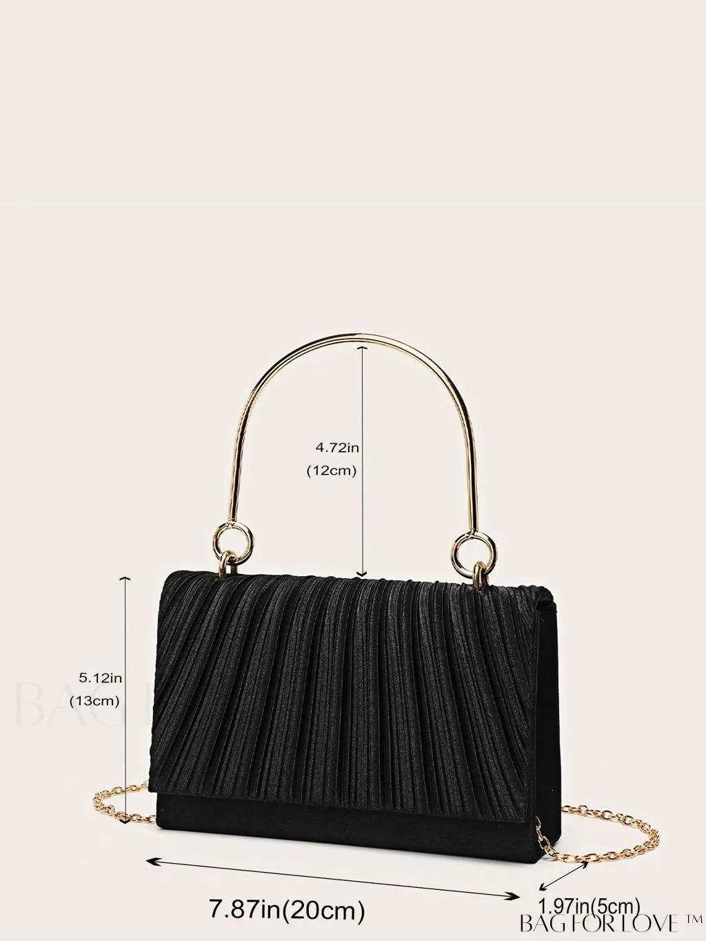 BagForLove - Compact Pleated Clutch for Evening Events