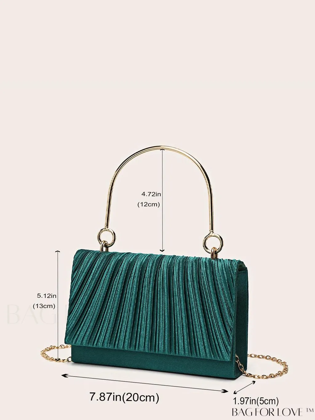 BagForLove - Compact Pleated Clutch for Evening Events