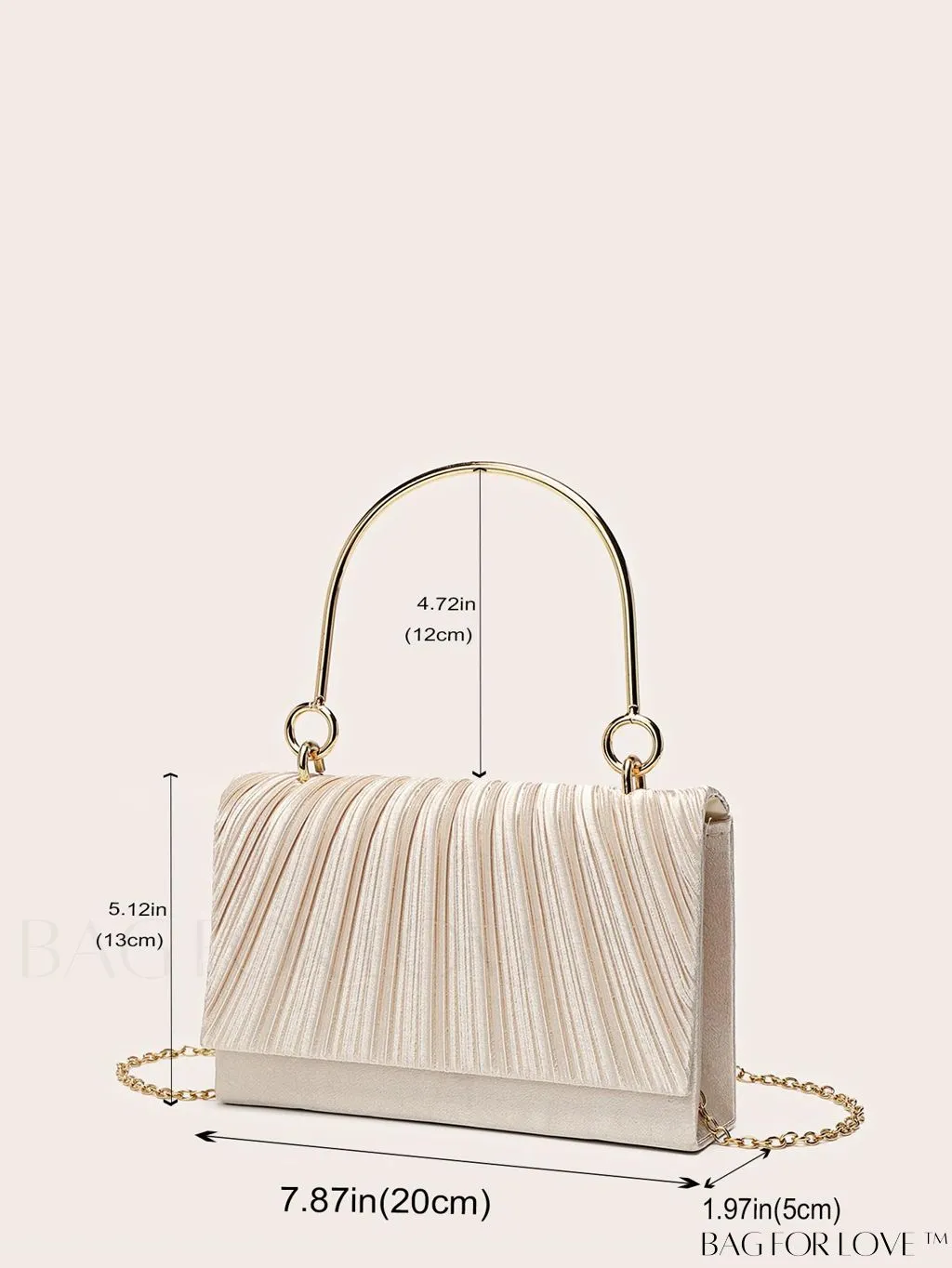 BagForLove - Compact Pleated Clutch for Evening Events