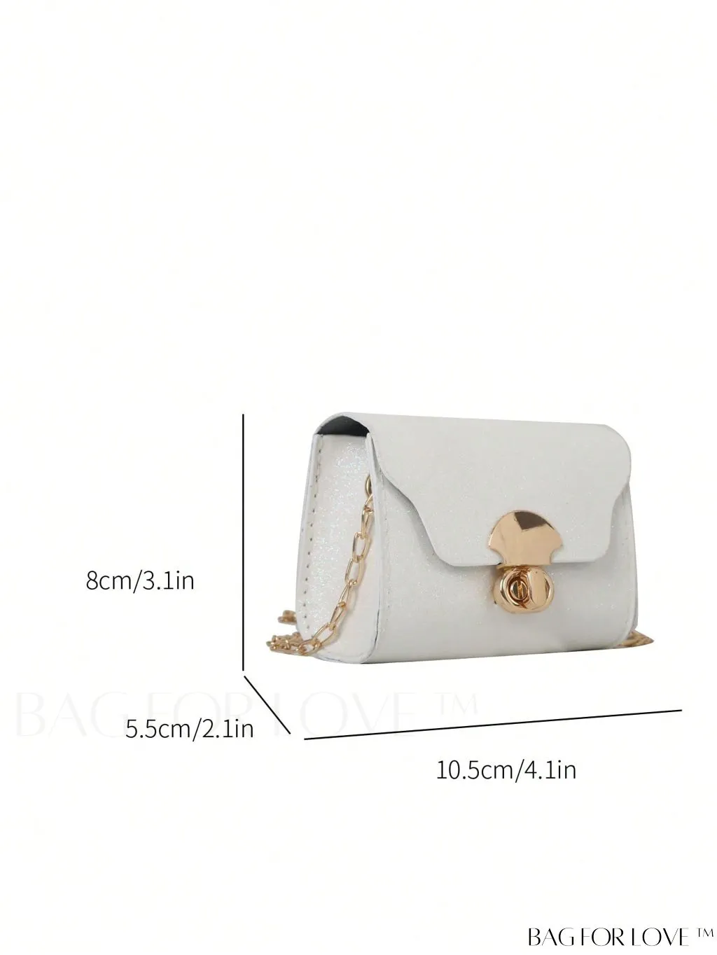 BagForLove - Compact Square Bag with Chain Strap and Twist Lock