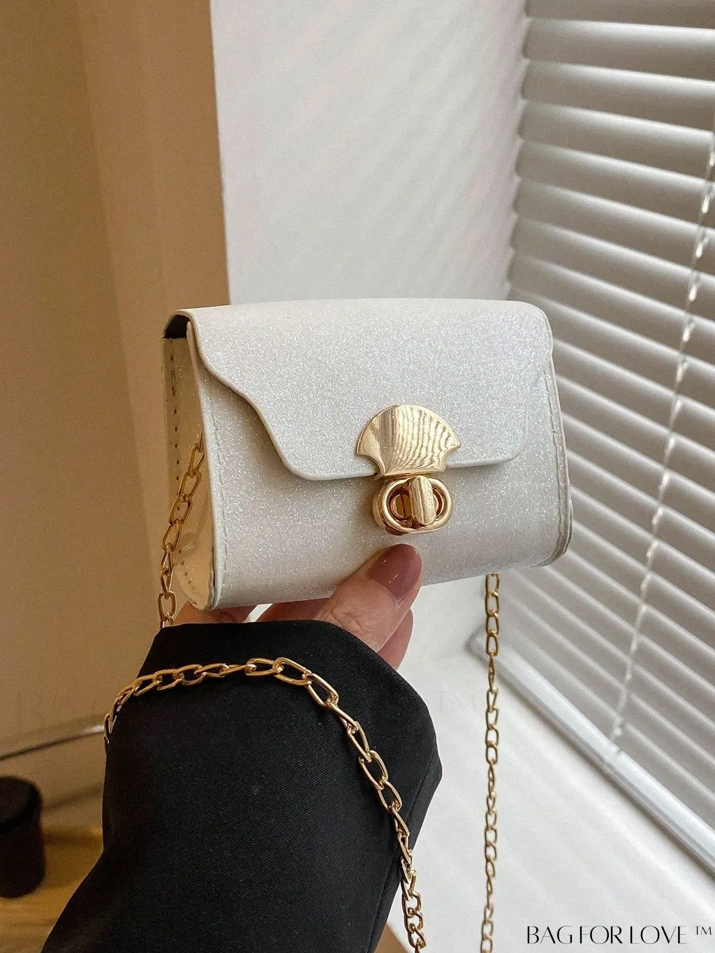 BagForLove - Compact Square Bag with Chain Strap and Twist Lock