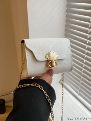 BagForLove - Compact Square Bag with Chain Strap and Twist Lock