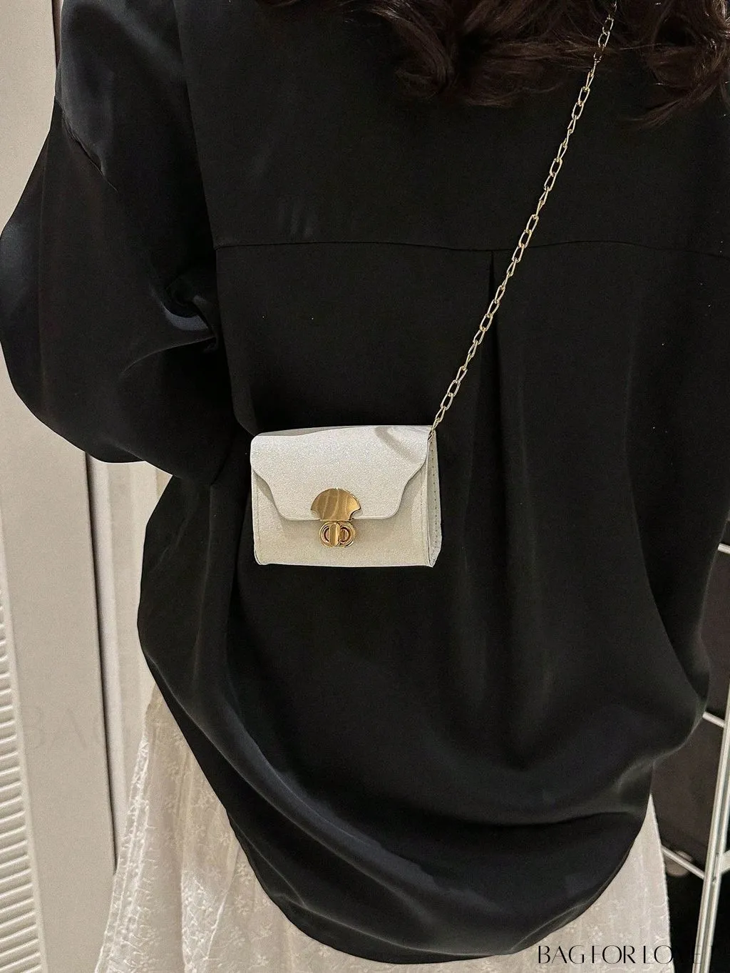 BagForLove - Compact Square Bag with Chain Strap and Twist Lock