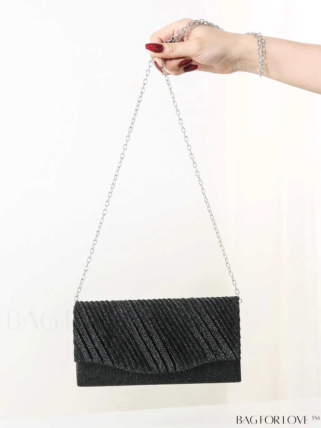 BagForLove - Glitter Chain Strap Mini Envelope Bag - Elegant and Compact