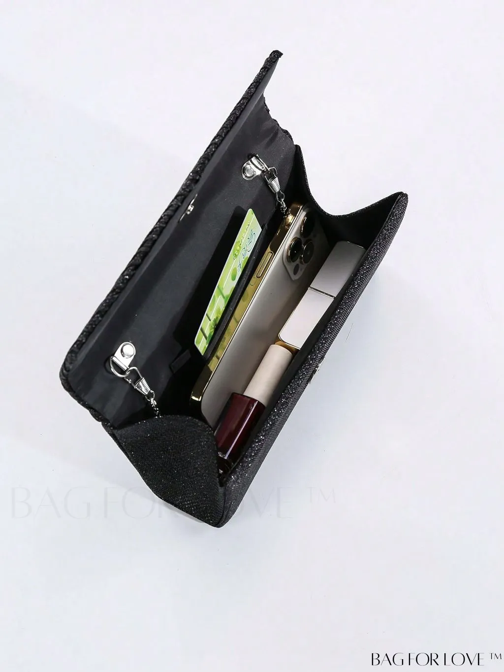 BagForLove - Glitter Chain Strap Mini Envelope Bag - Elegant and Compact