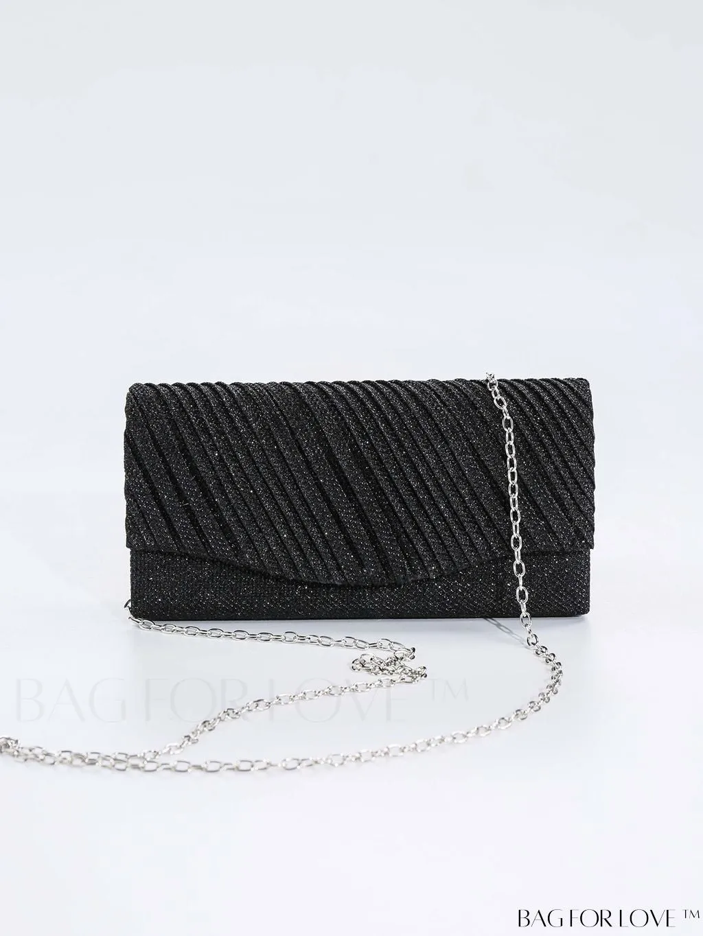 BagForLove - Glitter Chain Strap Mini Envelope Bag - Elegant and Compact