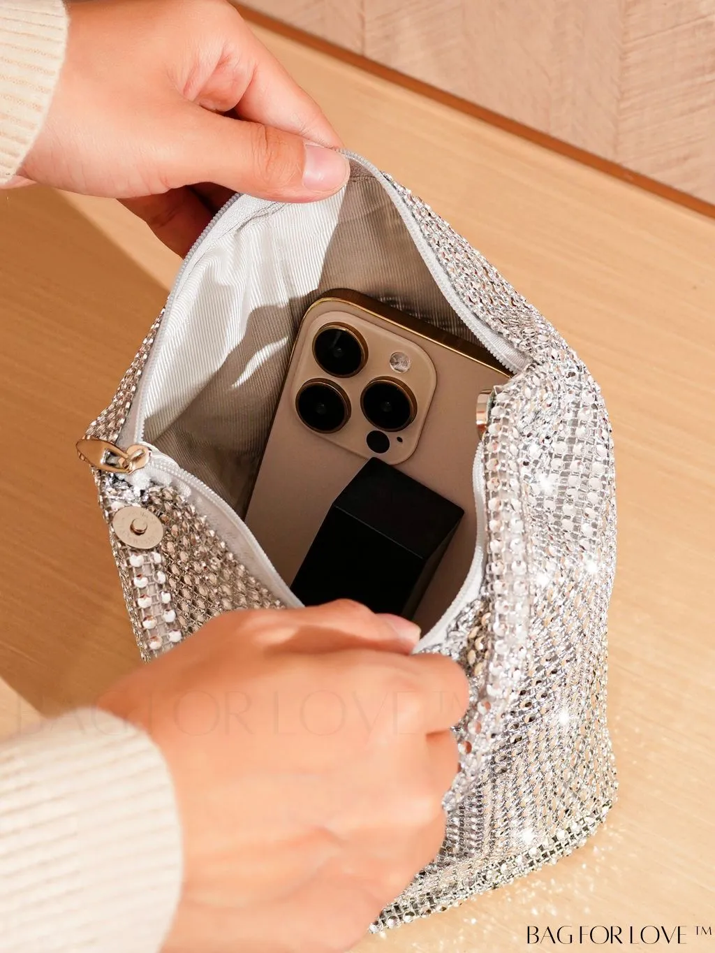 BagForLove - Rhinestone-Adorned Mini Evening Bag: Elegant and Compact