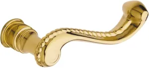 Baldwin 5104.RMR Single Right Hand Estate Lever Minus Rosettes, Lifetime Polished Brass