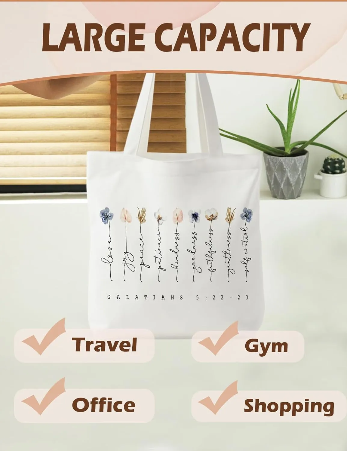 Bible Bags for Women, Christian Tote Bag, Gifts for Christian Women