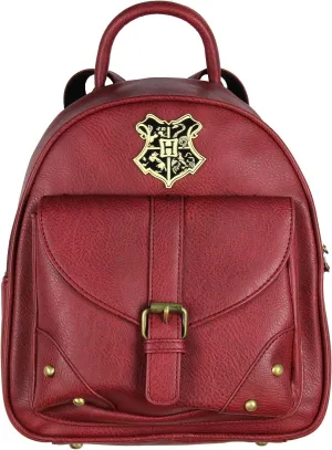 Bioworld Harry Potter Hogwarts Crest Faux Leather Mini Backpack