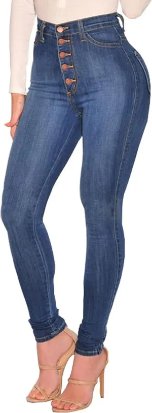 BISUAL Womens High Waisted Butt Lifting Jeans Distressed Stretch Skinny Sexy Colombian Jeans for Women