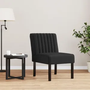 Black Velvet Slipper Chair for Cozy Relaxation, Soft Upholstered Design with Sturdy Construction, Living Room or Bedroom