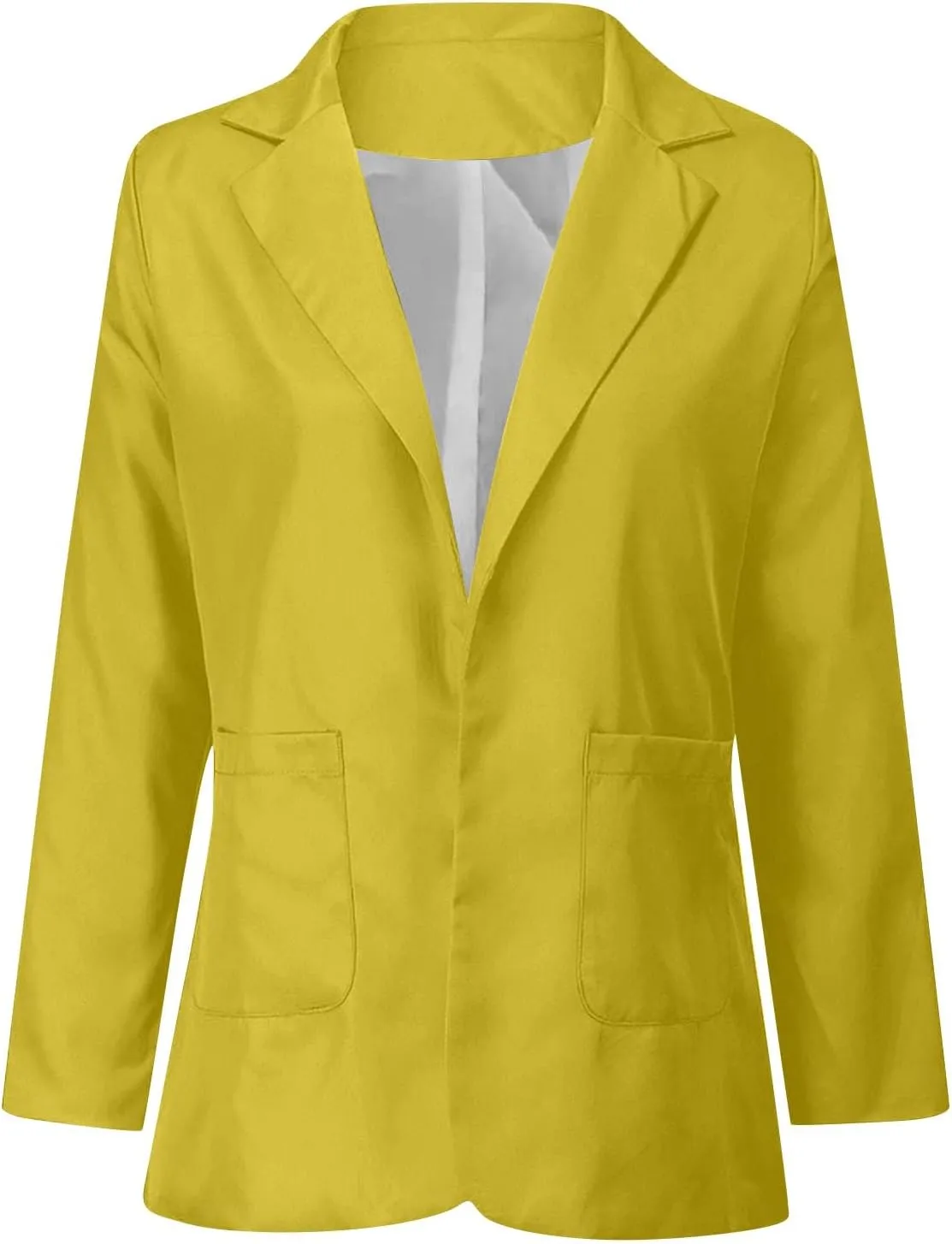 Blazers for Women Long Sleeve Button Open Front Blazer Jacket Solid/Hawaii Print Trendy Suite Coat with Pockets