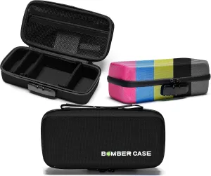 BOMBER CASE - Elite Series - Odor-Proof Lock Box with Customizable Interior - Durable, Flexible, and Secure - 9.5" x 4" x 3.5" - Black