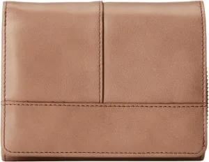Bosca Women's Blair Zippered 5" French Purse (Beige)
