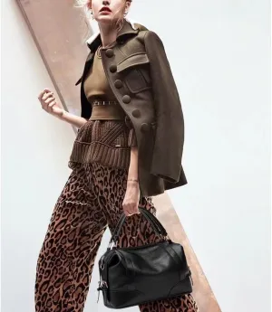 Boston Tote Bag for Women Large Capacity Shoulder Bag Top Handle Handbag Casual Crossbody Bag Retro Satchel, One Color, One Size
