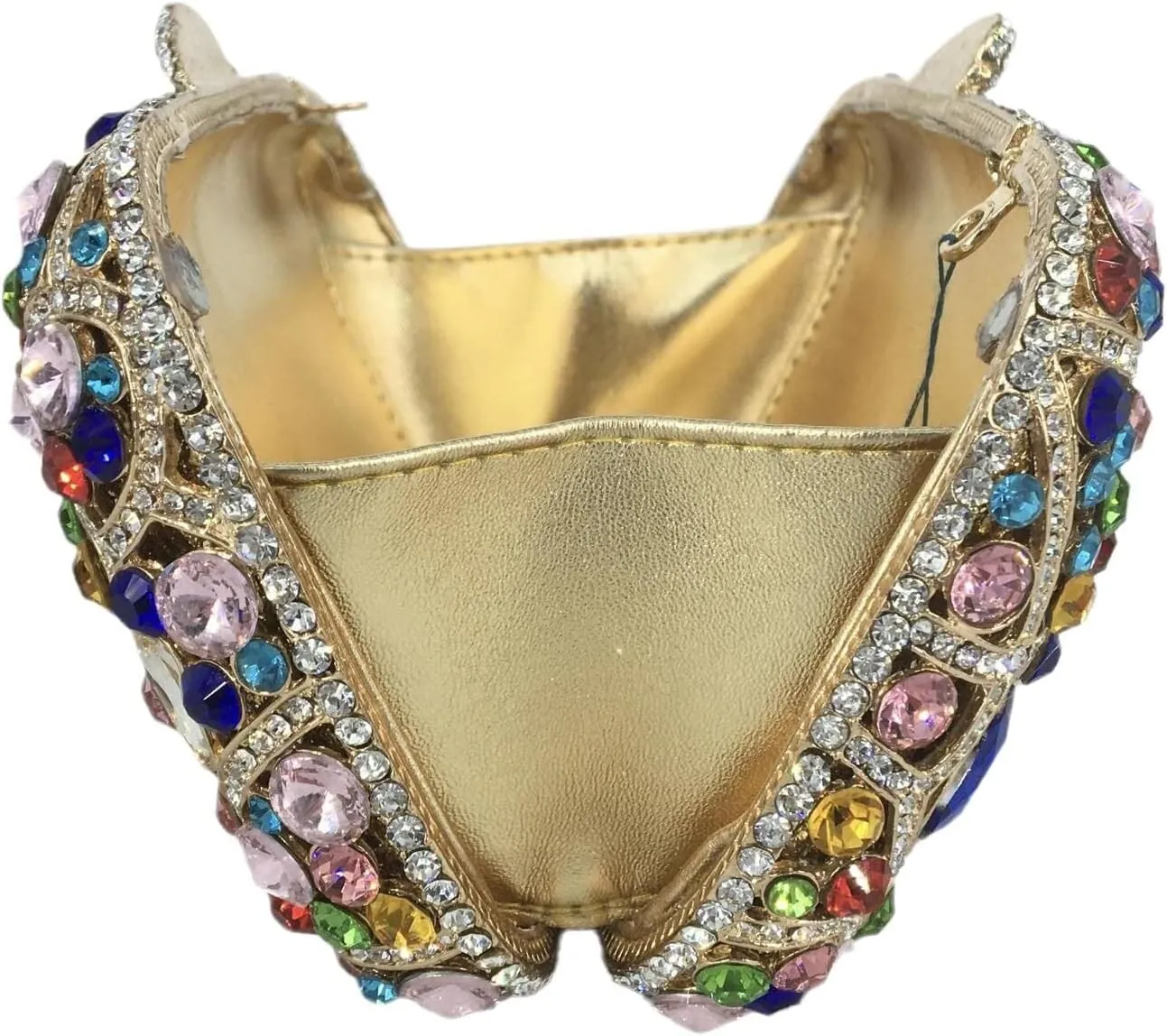 Boutique De FGG Colorful Crystal Clutch Evening Handbags Party Gala Dinner Wedding Minaudiere Bag
