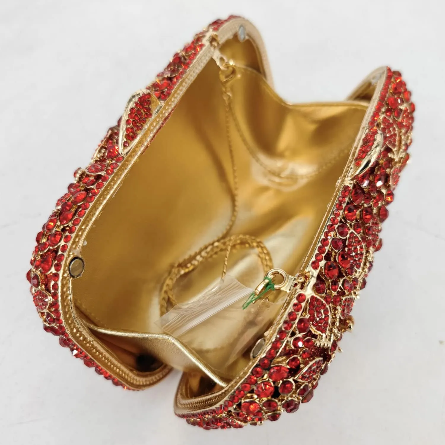 Boutique De FGG Flowers Women Crystal Clutch Purses Evening Minaudiere Bags Wedding Party Bridal Rhinestones Handbags,Mini