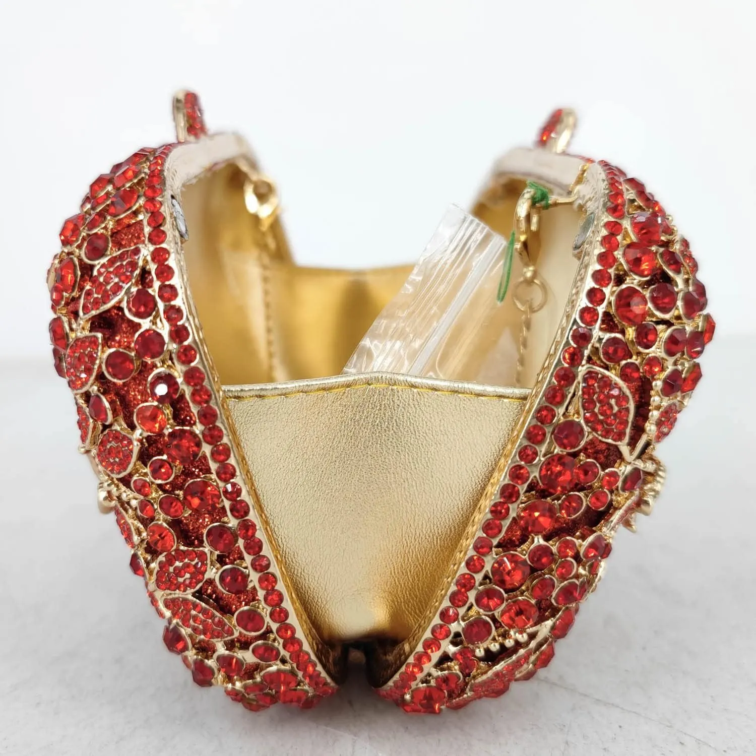 Boutique De FGG Flowers Women Crystal Clutch Purses Evening Minaudiere Bags Wedding Party Bridal Rhinestones Handbags,Mini
