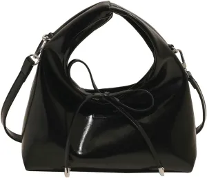 Bow Tie Lace Up Fashion Handbag Simple Women's Trendy Large Capacity Underarm Bag Work Travel Shoulder Bag 2025