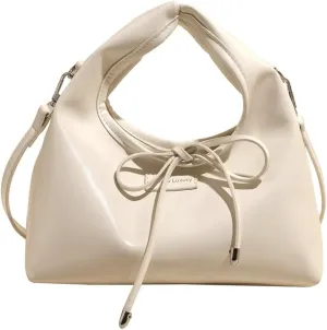 Bow Tie Lace Up Fashion Handbag Simple Women's Trendy Large Capacity Underarm Bag Work Travel Shoulder Bag 2025