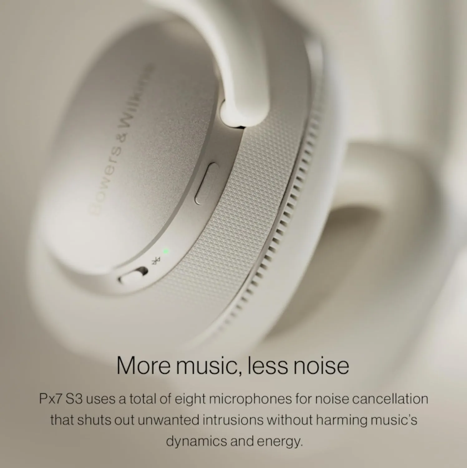 Bowers & Wilkins Px7 S3 Over-Ear Headphones, High-Resolution Sound, Comfortable Fit, Bluetooth, Active Noise Cancelling & Transparency Mode, 30-Hour Playtime, Quick Charge Support, Indigo Blue