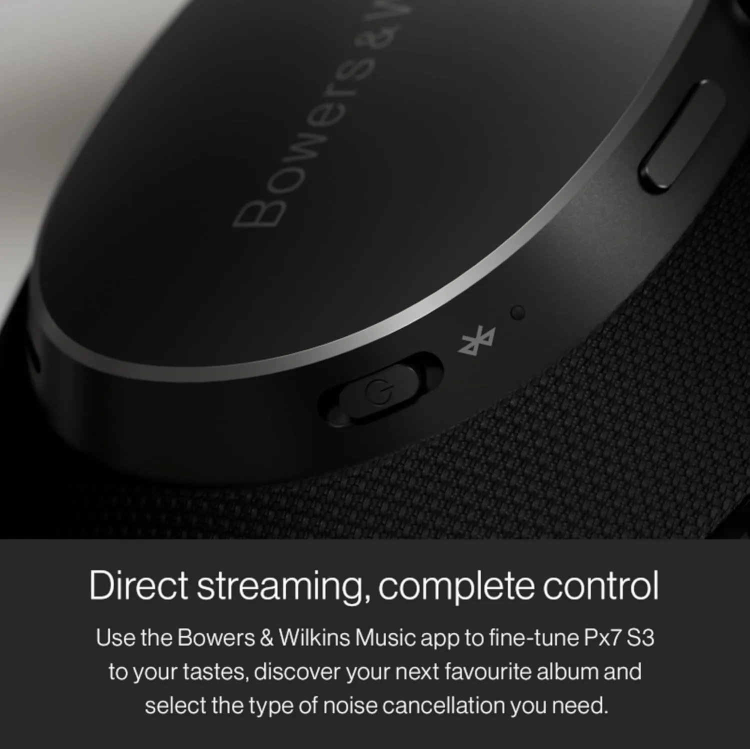 Bowers & Wilkins Px7 S3 Over-Ear Headphones, High-Resolution Sound, Comfortable Fit, Bluetooth, Active Noise Cancelling & Transparency Mode, 30-Hour Playtime, Quick Charge Support, Indigo Blue