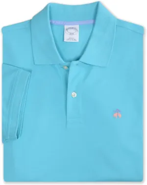 Brooks Brothers Mens Slim Fit Multi-Color Mesh Pique Cotton Short Sleeve Polo Shirt,